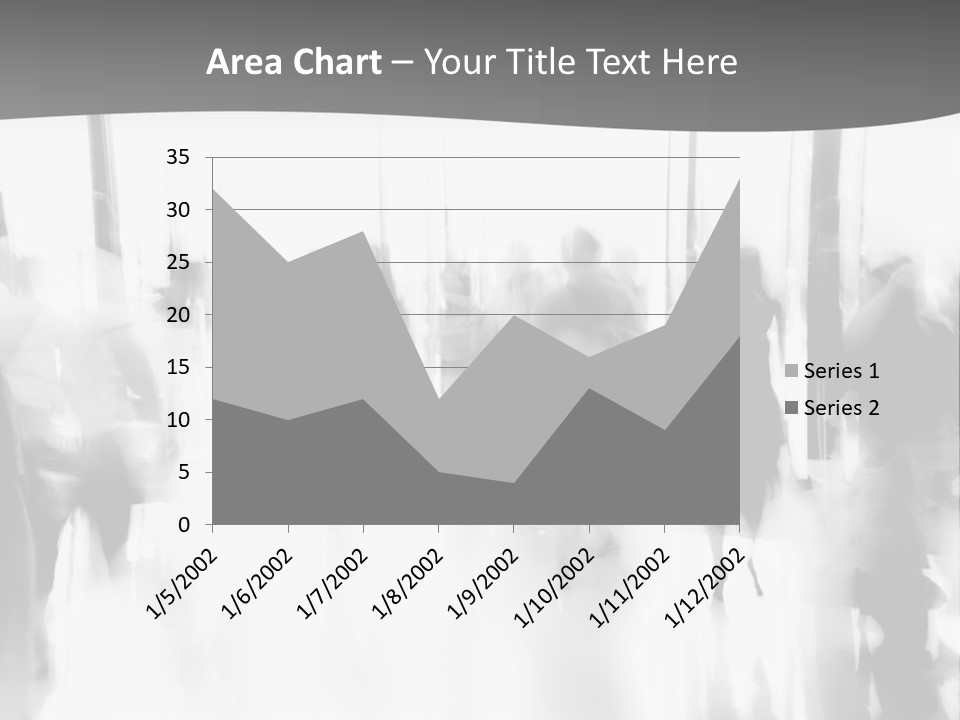 A Group Of People Walking Down A Hallway PowerPoint Template