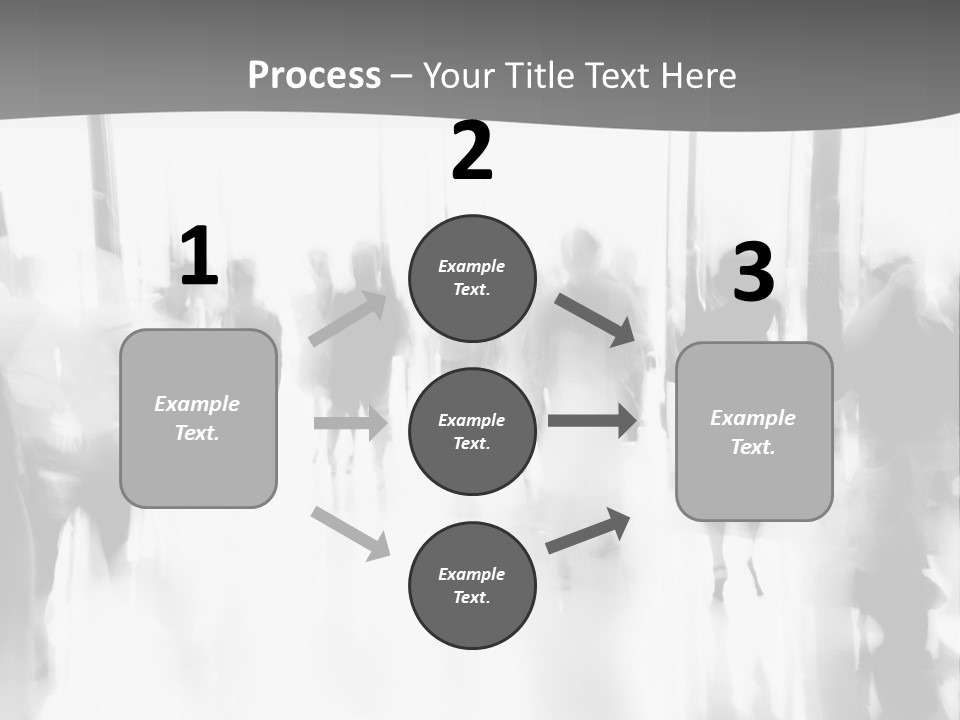 A Group Of People Walking Down A Hallway PowerPoint Template