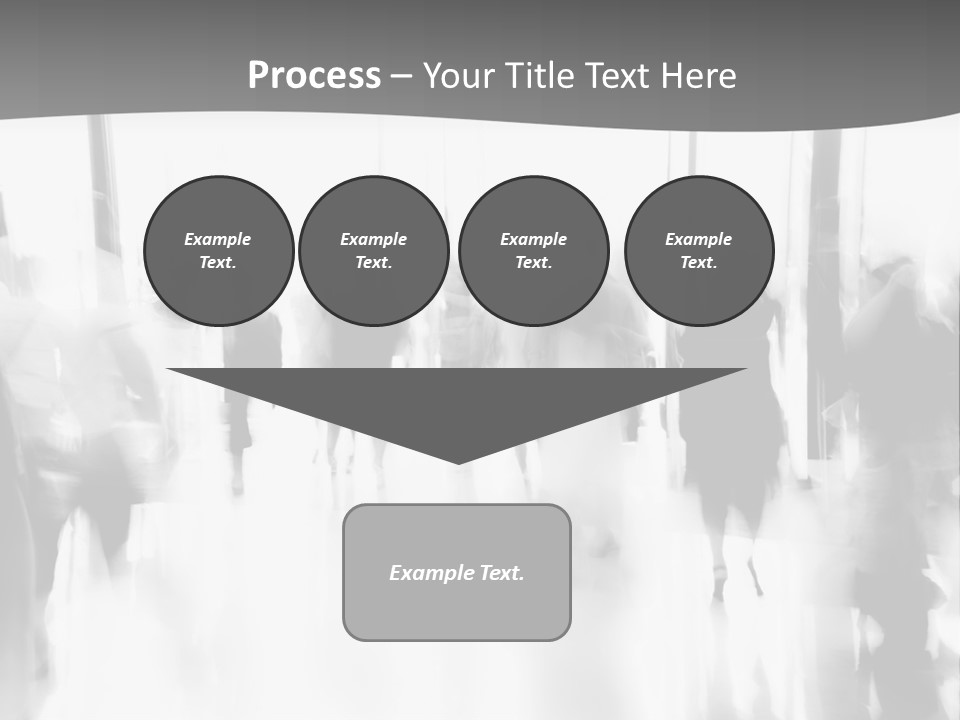 A Group Of People Walking Down A Hallway PowerPoint Template