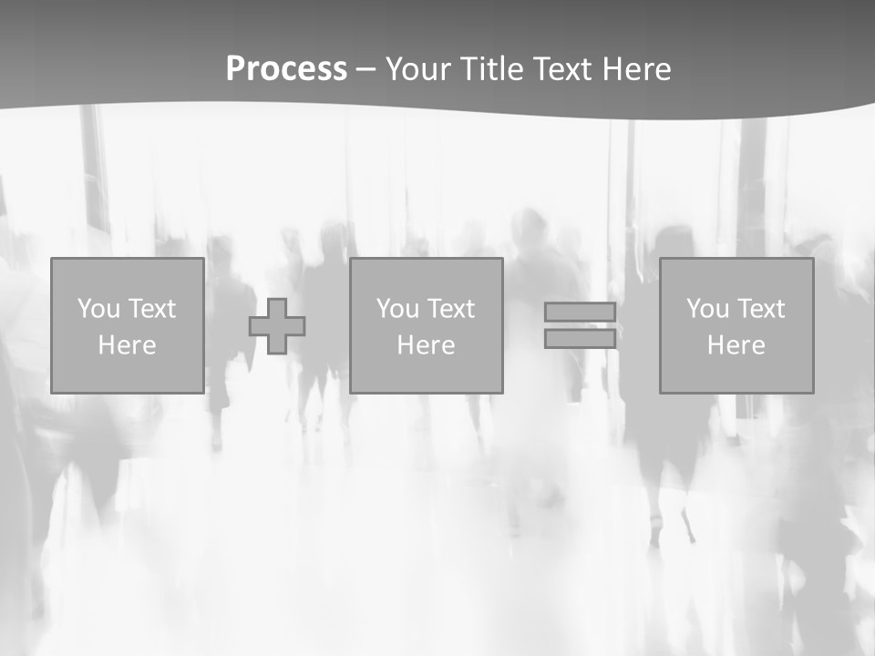 A Group Of People Walking Down A Hallway PowerPoint Template