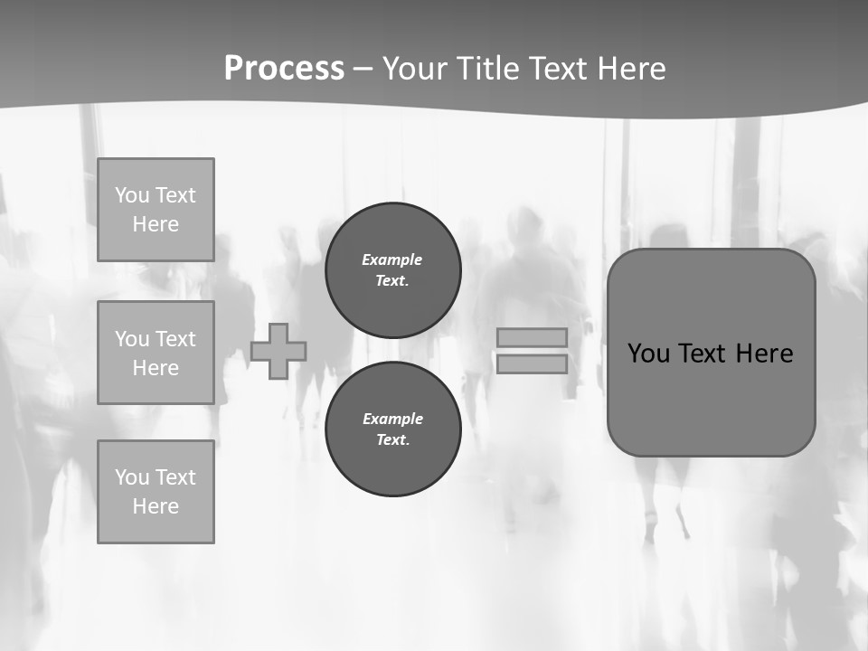 A Group Of People Walking Down A Hallway PowerPoint Template