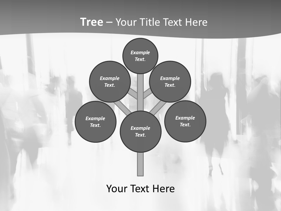 A Group Of People Walking Down A Hallway PowerPoint Template