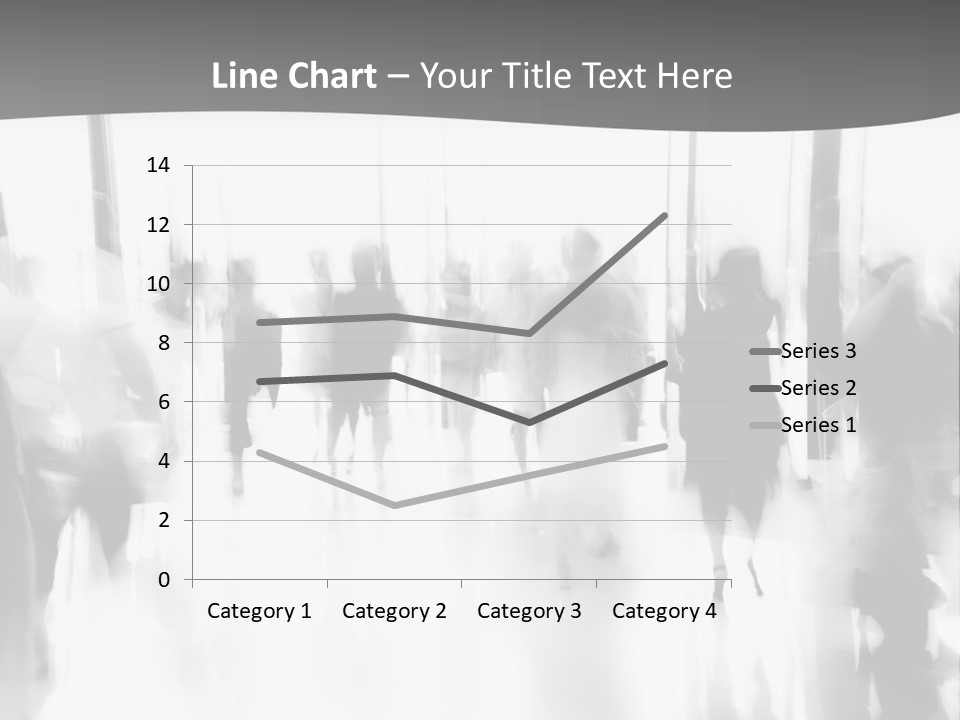 A Group Of People Walking Down A Hallway PowerPoint Template