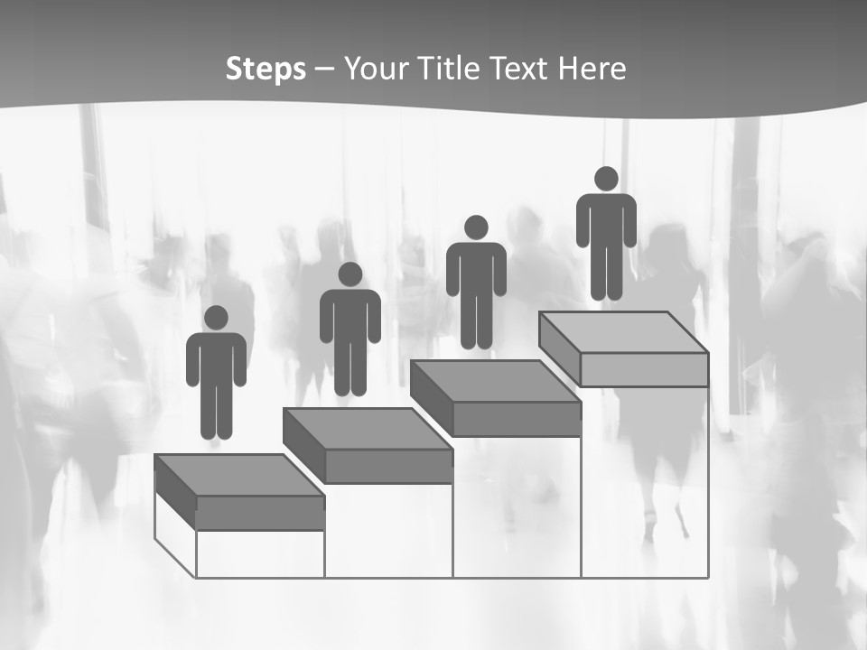 A Group Of People Walking Down A Hallway PowerPoint Template