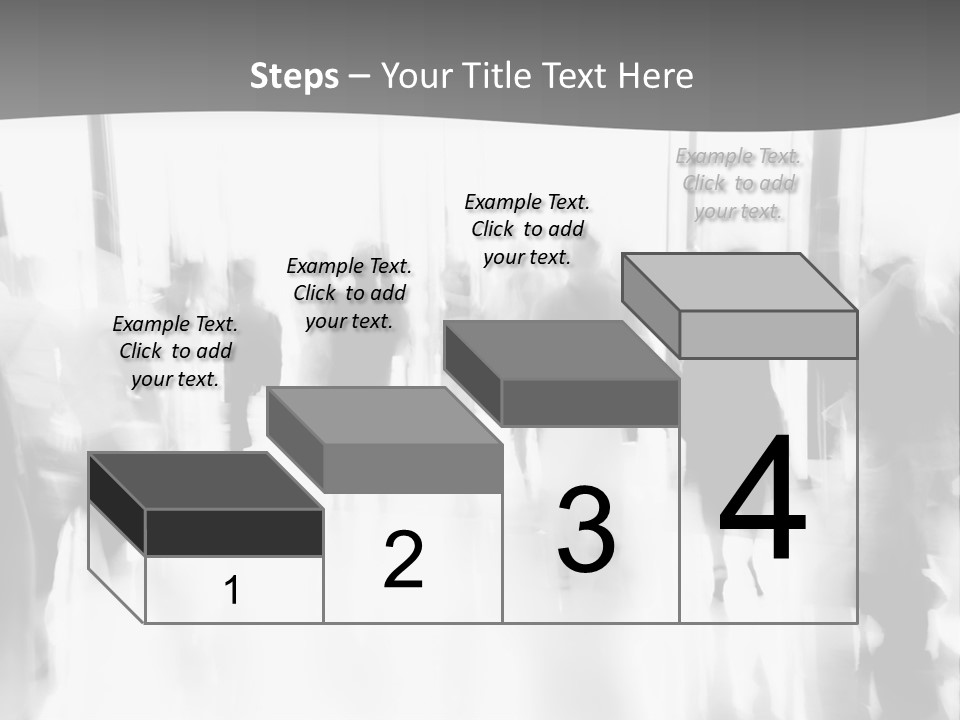 A Group Of People Walking Down A Hallway PowerPoint Template