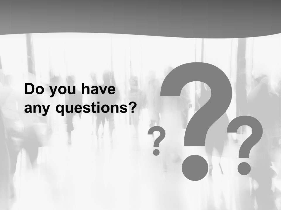 A Group Of People Walking Down A Hallway PowerPoint Template