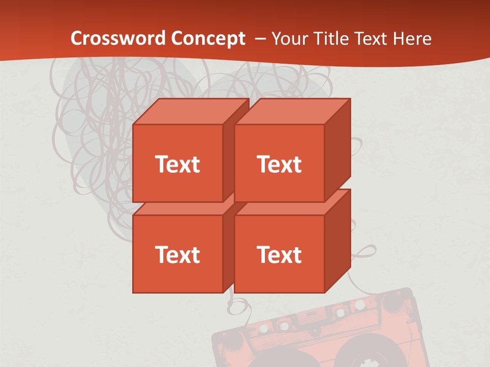 A Cassette Player With Headphones On Top Of It PowerPoint Template