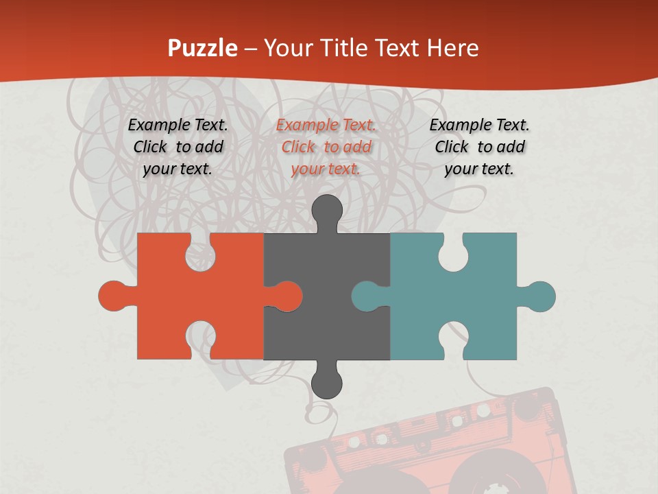 A Cassette Player With Headphones On Top Of It PowerPoint Template
