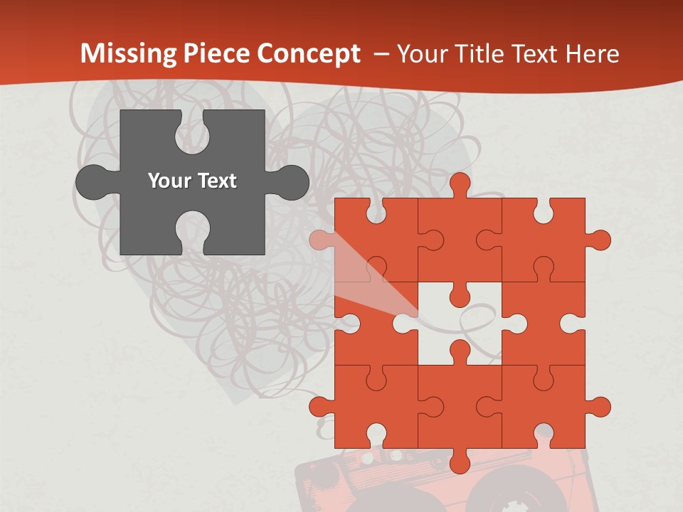 A Cassette Player With Headphones On Top Of It PowerPoint Template