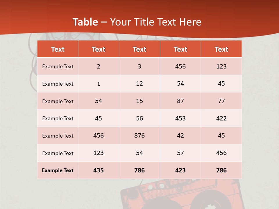 A Cassette Player With Headphones On Top Of It PowerPoint Template