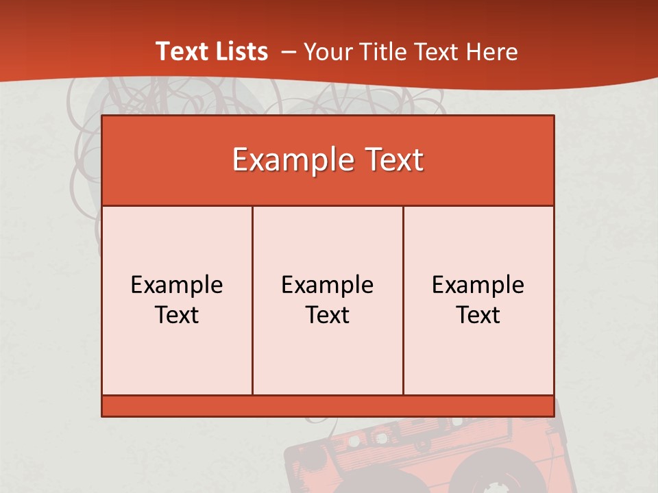 A Cassette Player With Headphones On Top Of It PowerPoint Template