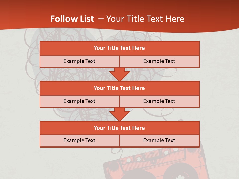 A Cassette Player With Headphones On Top Of It PowerPoint Template