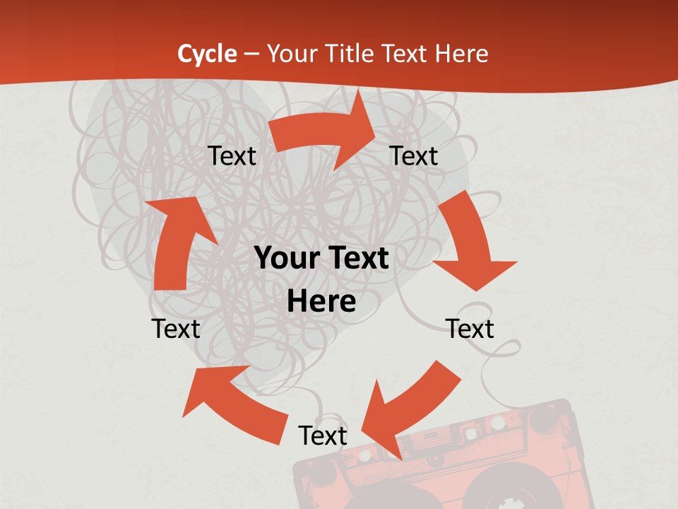 A Cassette Player With Headphones On Top Of It PowerPoint Template