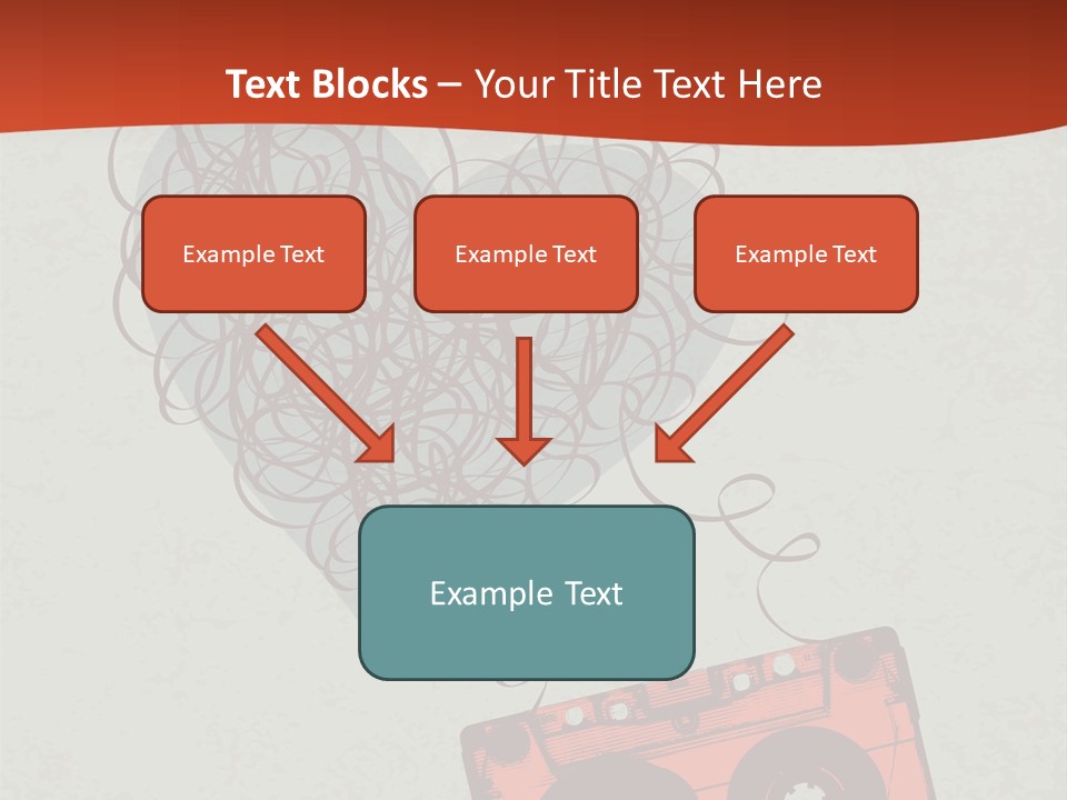 A Cassette Player With Headphones On Top Of It PowerPoint Template