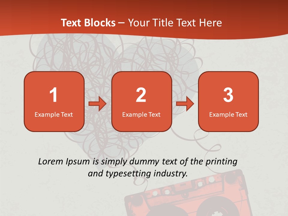 A Cassette Player With Headphones On Top Of It PowerPoint Template