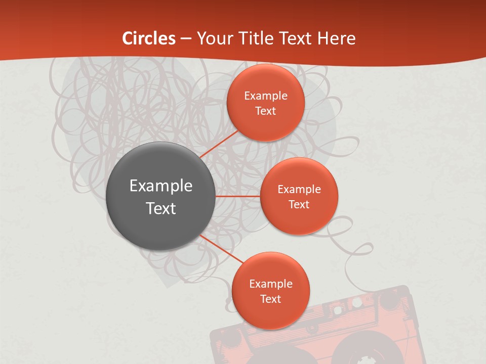 A Cassette Player With Headphones On Top Of It PowerPoint Template