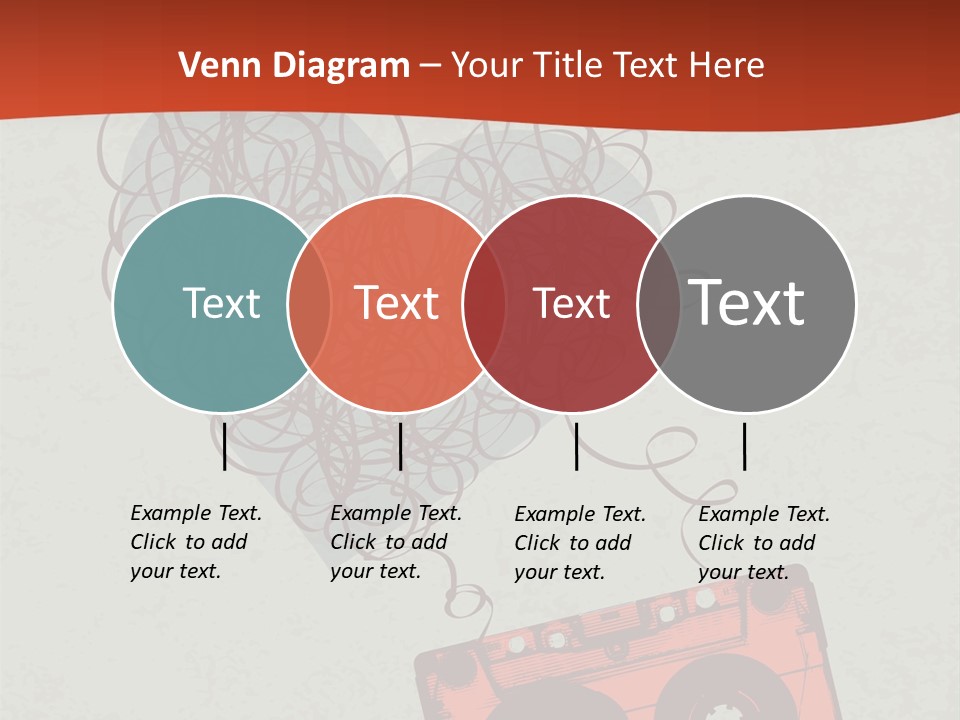 A Cassette Player With Headphones On Top Of It PowerPoint Template