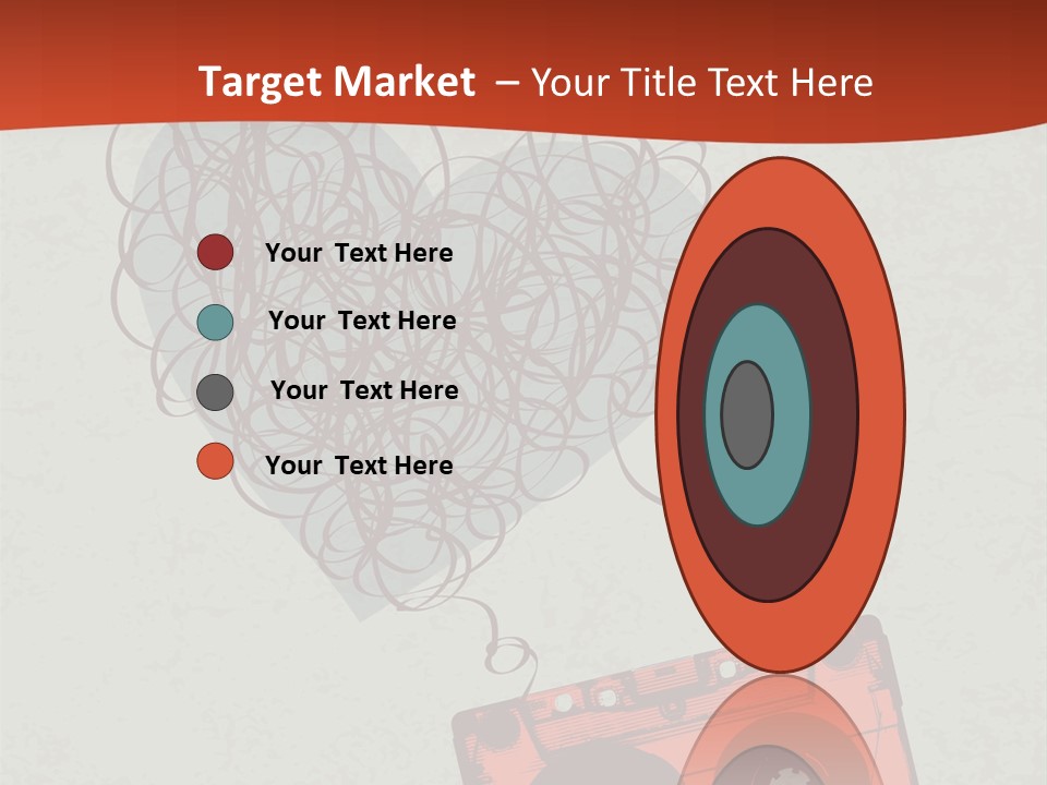 A Cassette Player With Headphones On Top Of It PowerPoint Template