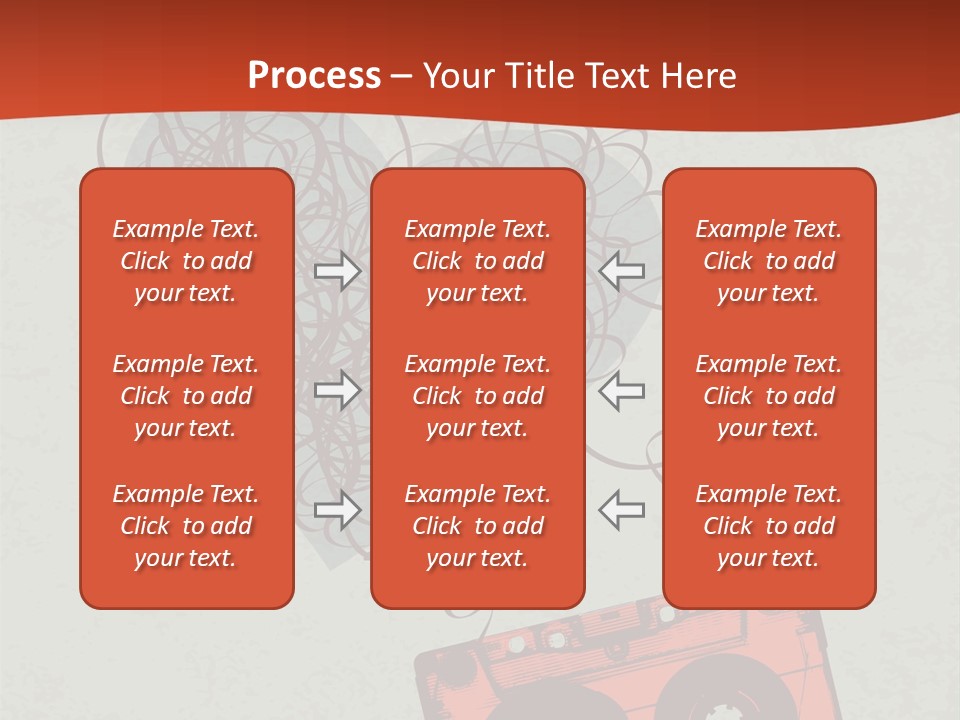 A Cassette Player With Headphones On Top Of It PowerPoint Template