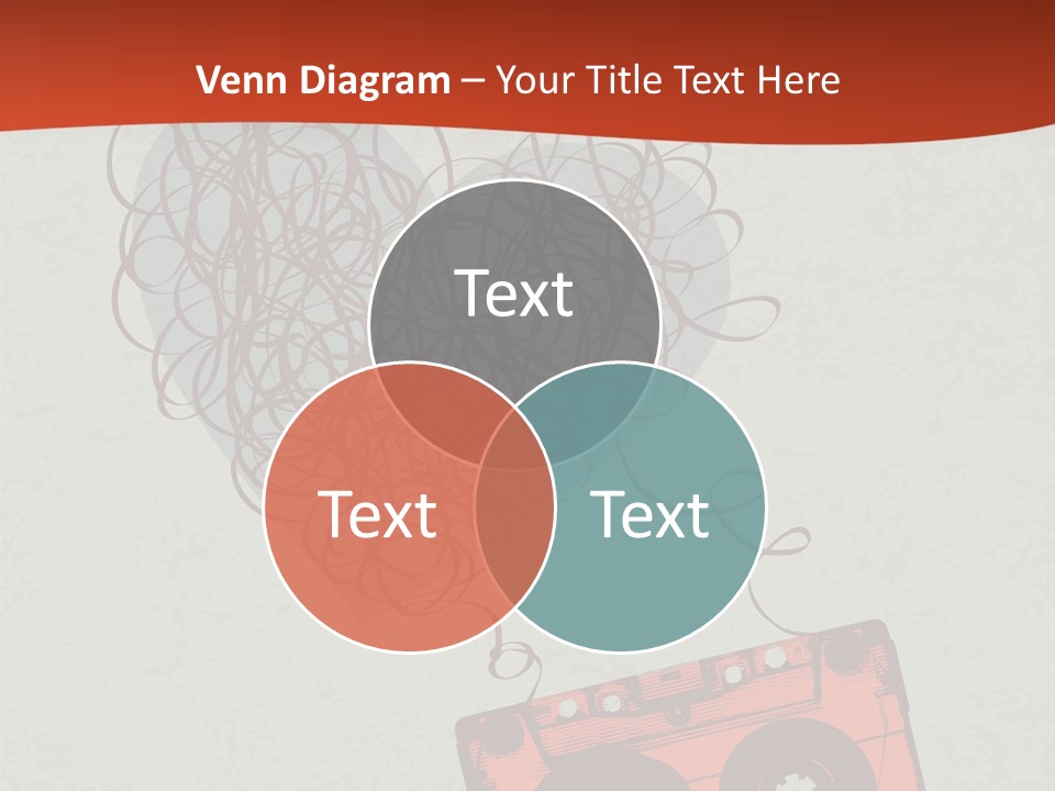 A Cassette Player With Headphones On Top Of It PowerPoint Template