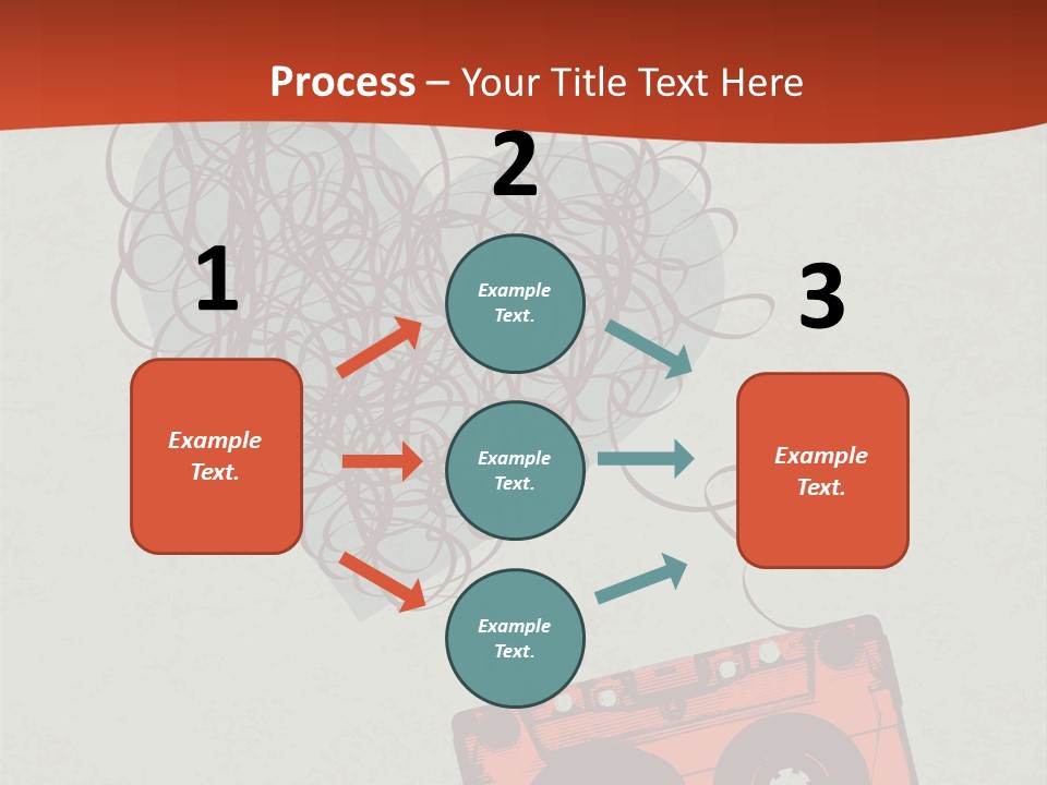 A Cassette Player With Headphones On Top Of It PowerPoint Template