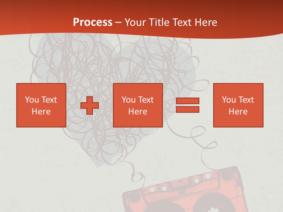 A Cassette Player With Headphones On Top Of It PowerPoint Template