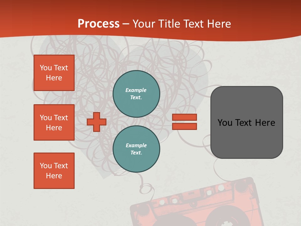 A Cassette Player With Headphones On Top Of It PowerPoint Template