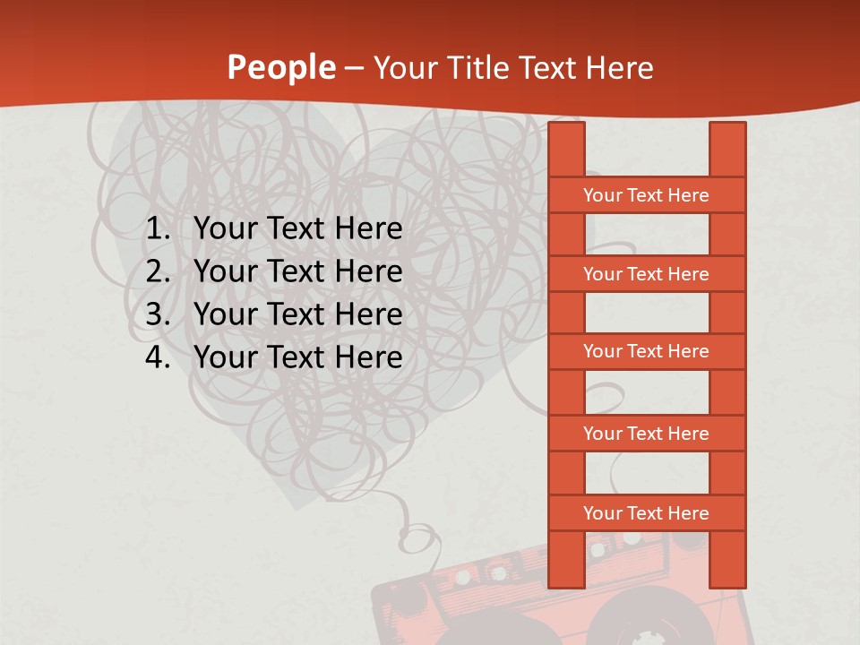 A Cassette Player With Headphones On Top Of It PowerPoint Template