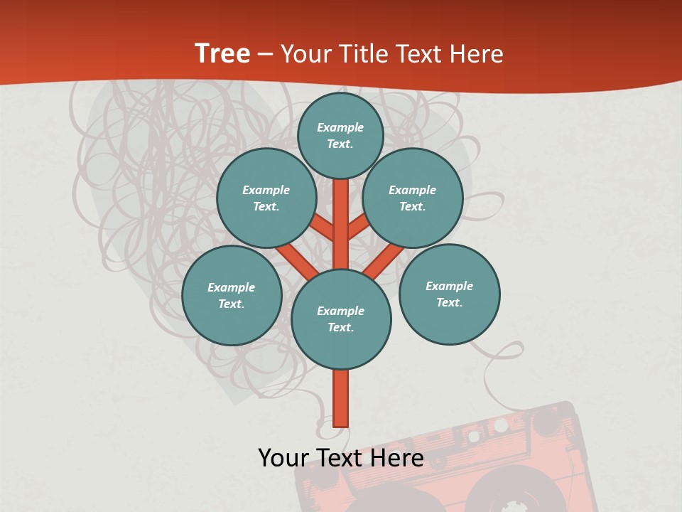 A Cassette Player With Headphones On Top Of It PowerPoint Template