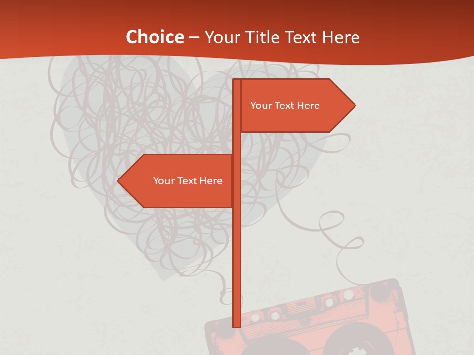 A Cassette Player With Headphones On Top Of It PowerPoint Template