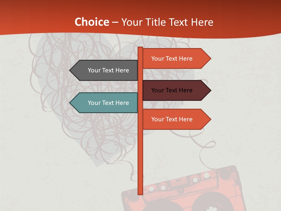 A Cassette Player With Headphones On Top Of It PowerPoint Template