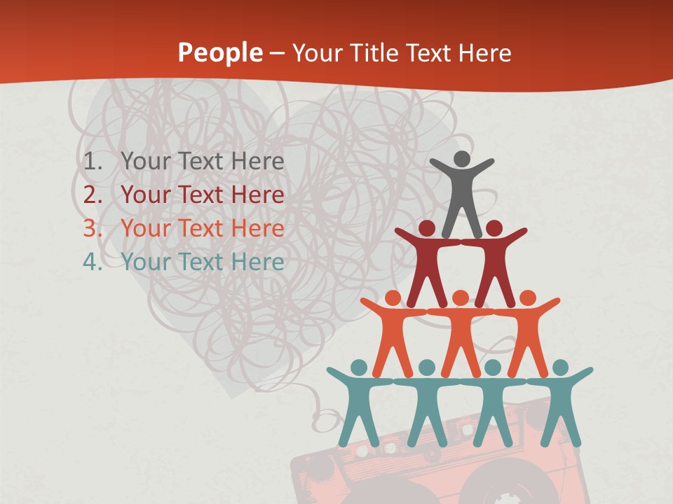 A Cassette Player With Headphones On Top Of It PowerPoint Template