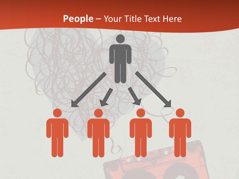 A Cassette Player With Headphones On Top Of It PowerPoint Template