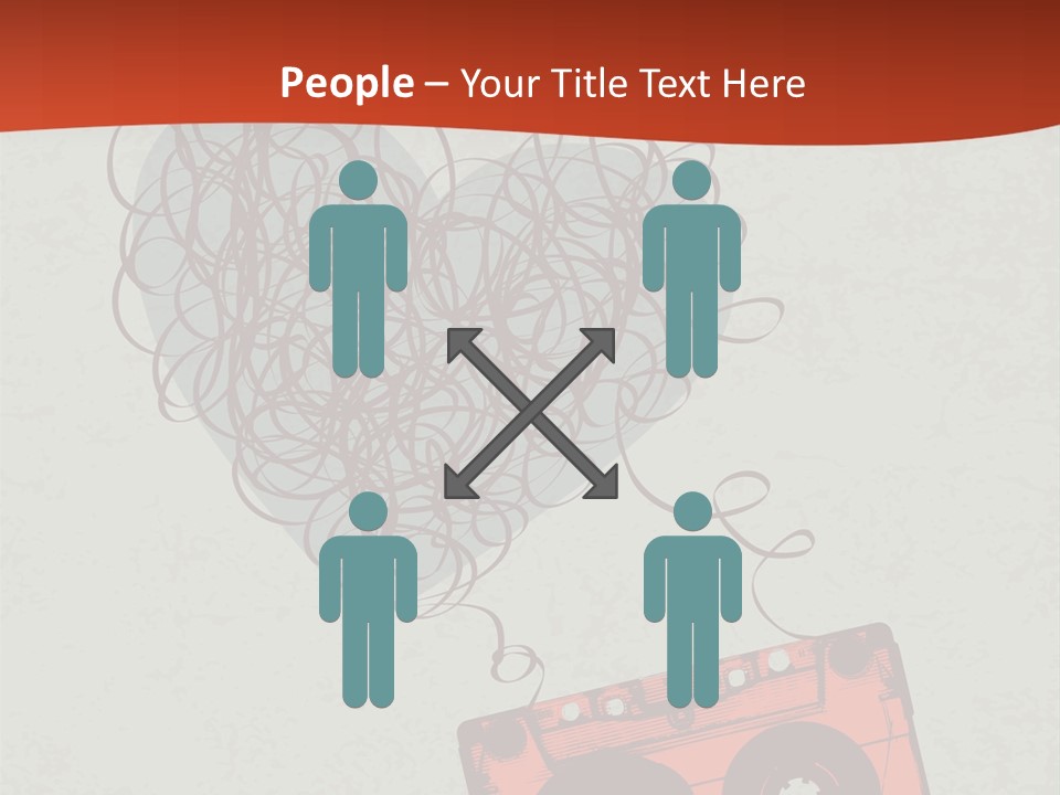 A Cassette Player With Headphones On Top Of It PowerPoint Template