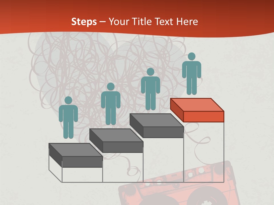 A Cassette Player With Headphones On Top Of It PowerPoint Template