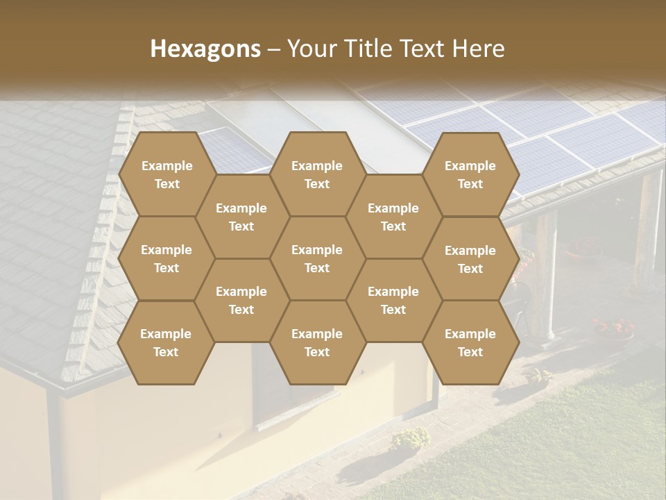 A House With Solar Panels On The Roof PowerPoint Template