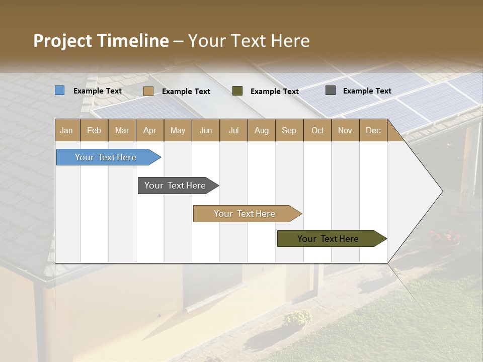 A House With Solar Panels On The Roof PowerPoint Template