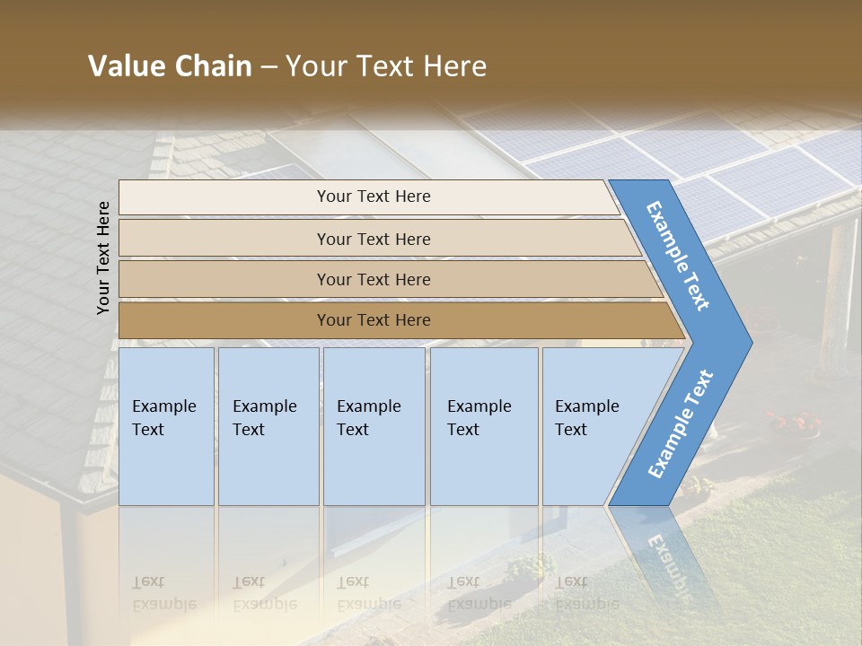 A House With Solar Panels On The Roof PowerPoint Template