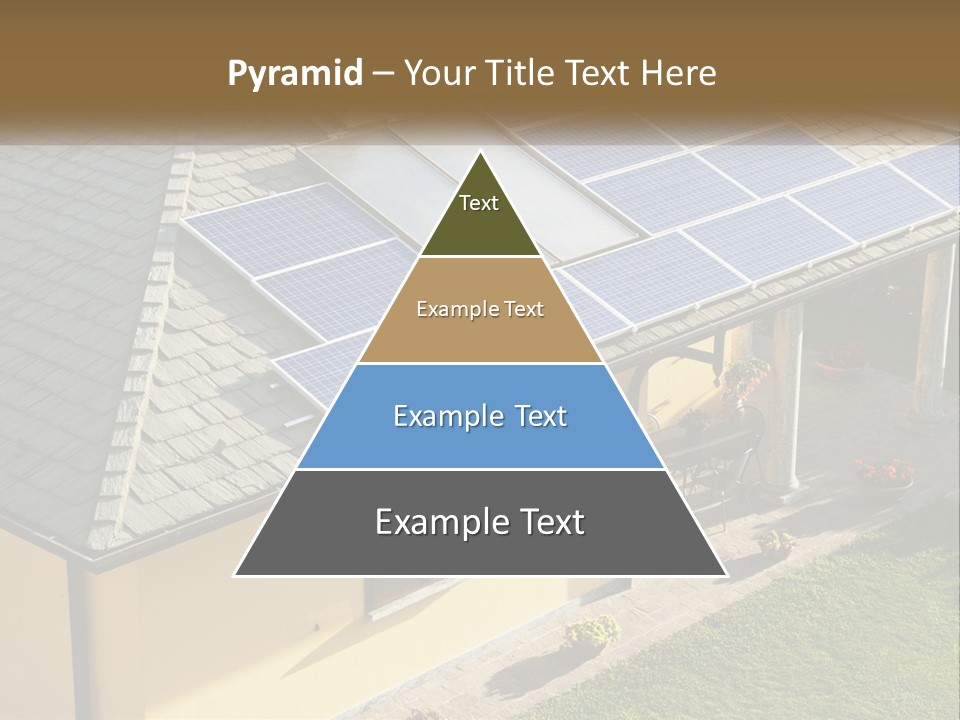 A House With Solar Panels On The Roof PowerPoint Template