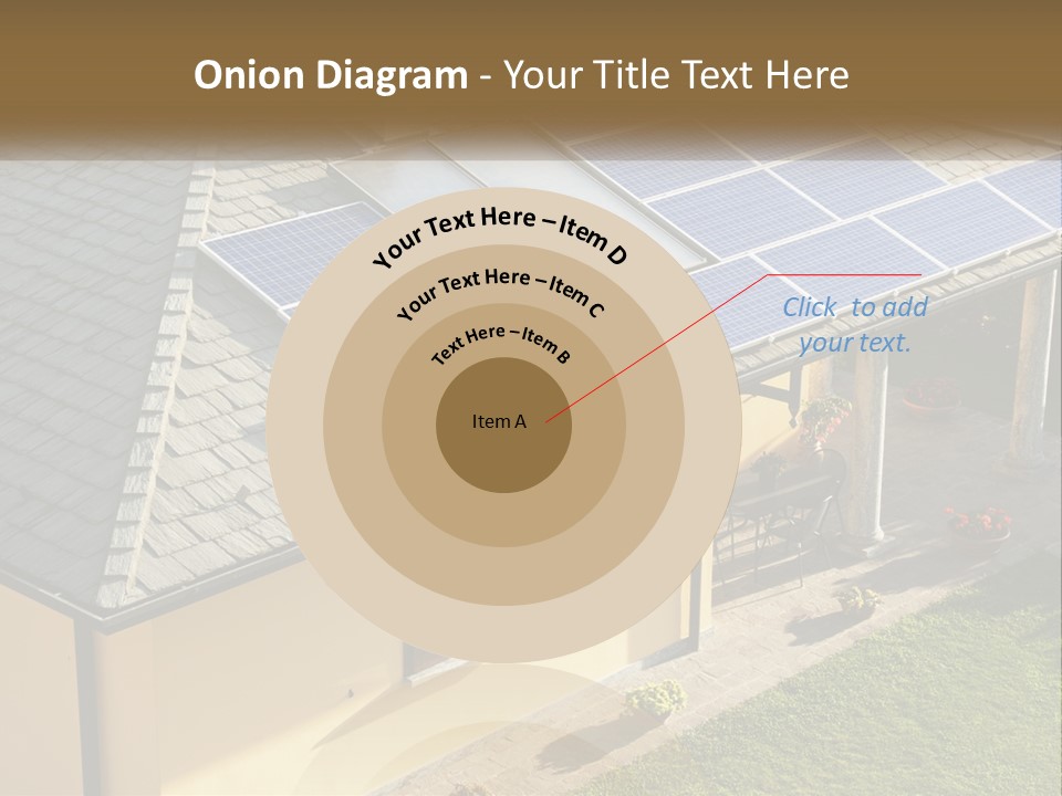 A House With Solar Panels On The Roof PowerPoint Template