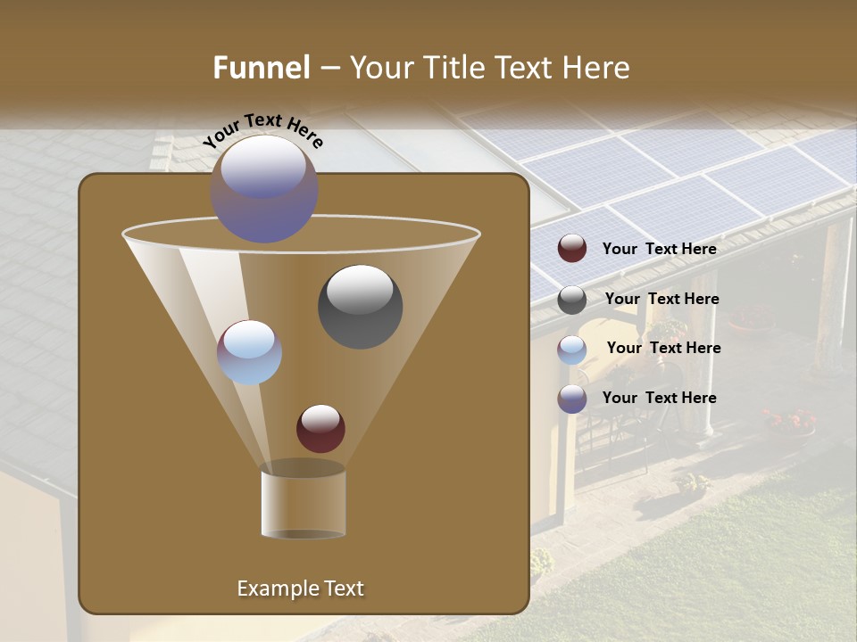 A House With Solar Panels On The Roof PowerPoint Template