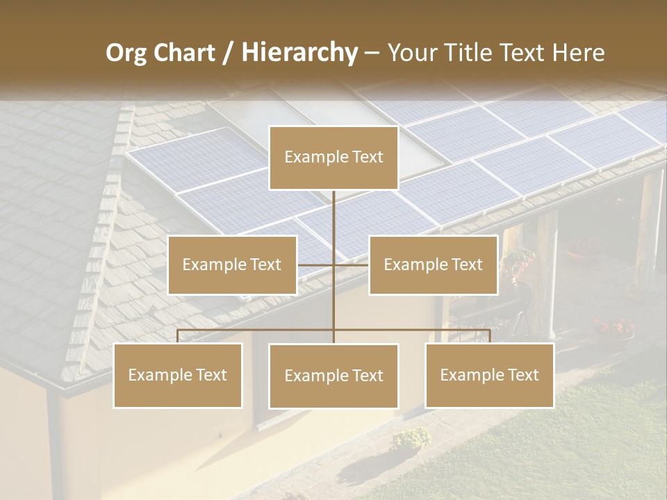 A House With Solar Panels On The Roof PowerPoint Template