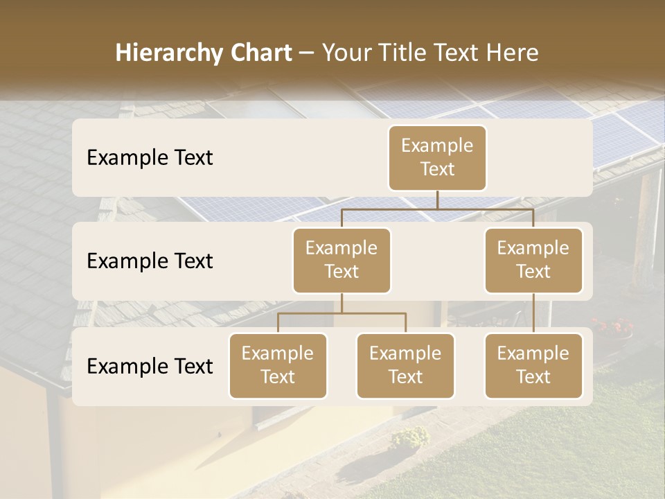 A House With Solar Panels On The Roof PowerPoint Template