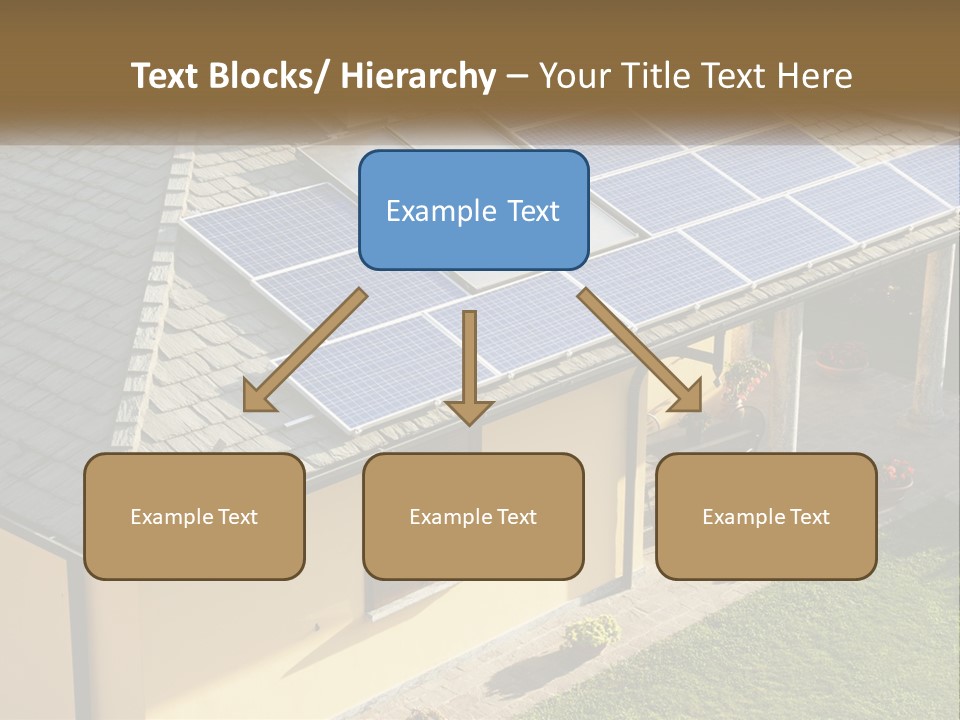 A House With Solar Panels On The Roof PowerPoint Template