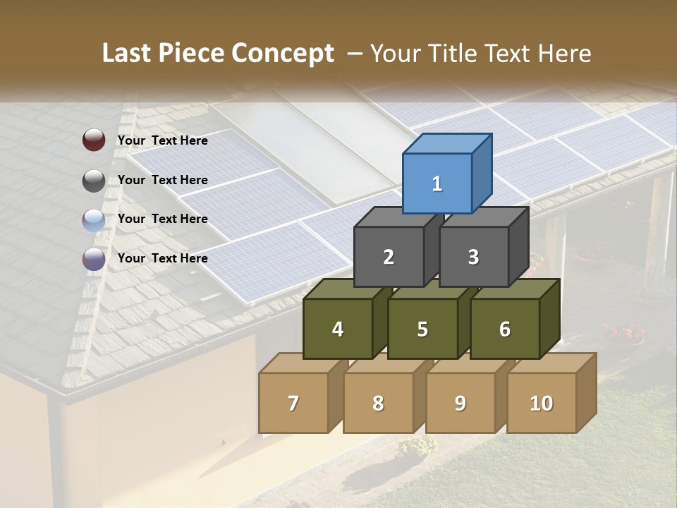 A House With Solar Panels On The Roof PowerPoint Template