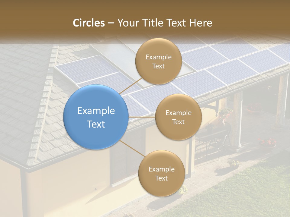 A House With Solar Panels On The Roof PowerPoint Template