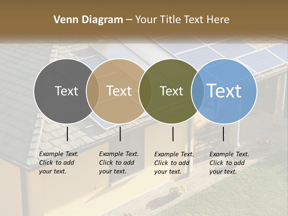 A House With Solar Panels On The Roof PowerPoint Template