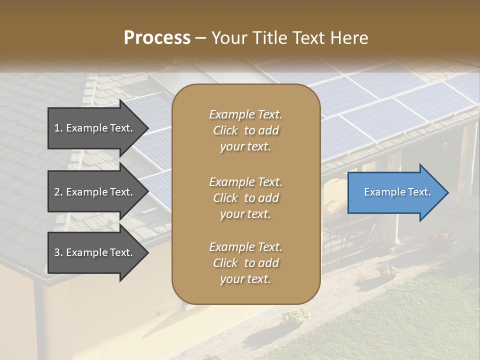 A House With Solar Panels On The Roof PowerPoint Template