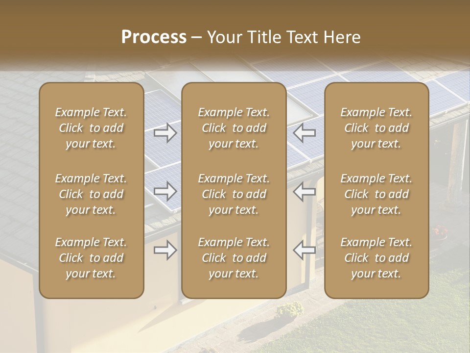 A House With Solar Panels On The Roof PowerPoint Template