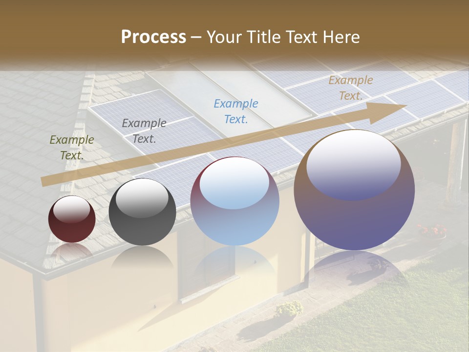 A House With Solar Panels On The Roof PowerPoint Template